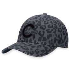 Women's Chicago Cubs Fanatics Branded Leopard Adjustable Hat - Black